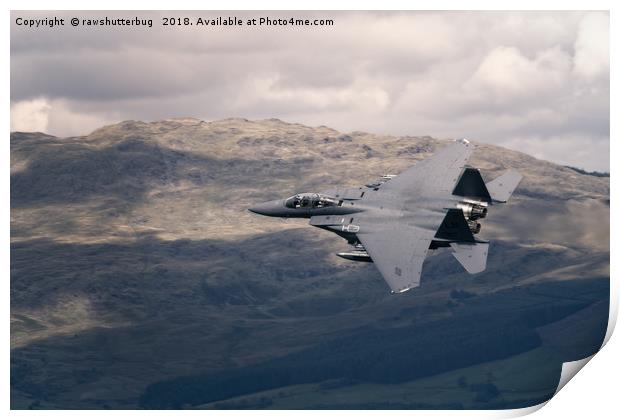 Thundering F-15 Soars over Mach Loop Print by rawshutterbug 
