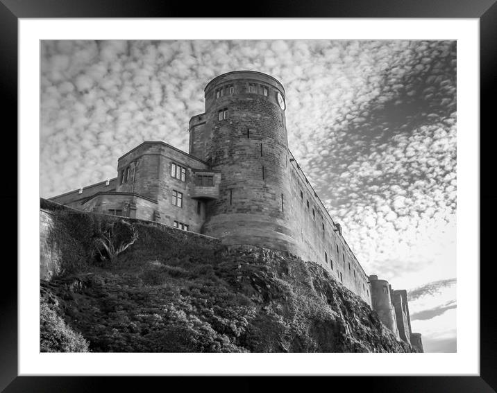 Bamburgh Fortress Framed Mounted Print by Naylor's Photography