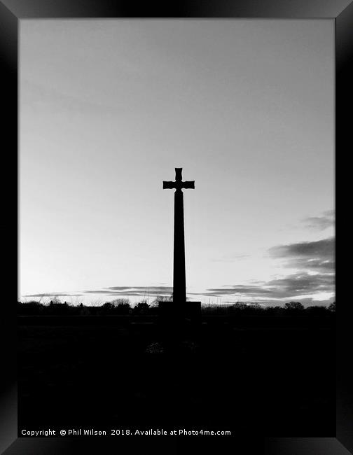 Durham Light Infantry Memorial Cross. Framed Print by Phil Wilson