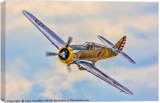 Curtiss P-36C Hawk 38-210 N80FR Canvas Print by Colin Smedley