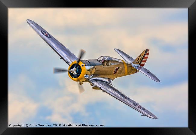 Curtiss P-36C Hawk 38-210 N80FR Framed Print by Colin Smedley