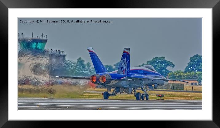 Canadian Air Force Hornet Framed Mounted Print by Will Badman