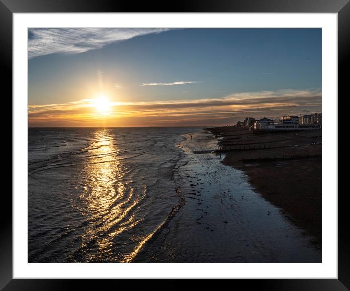 Sunset In Worthing Framed Mounted Print by Clive Eariss