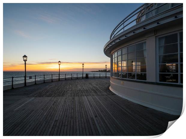 Worthing Pier Sunset Print by Clive Eariss