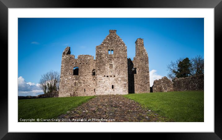 Tulley Castle Framed Mounted Print by Ciaran Craig