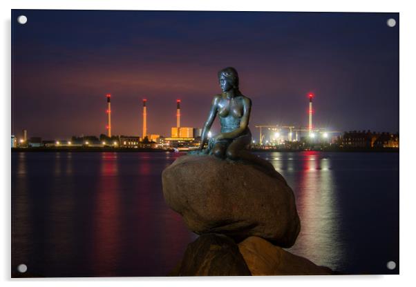 The little mermaid in Copenhagen Acrylic by Dalius Baranauskas