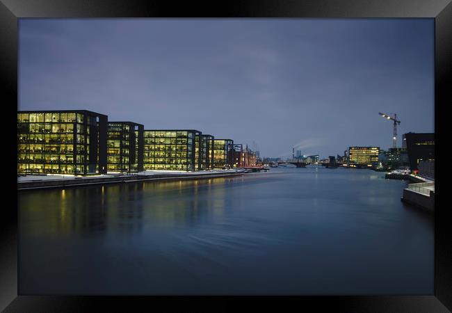 Canal in Copenhagen city Framed Print by Dalius Baranauskas