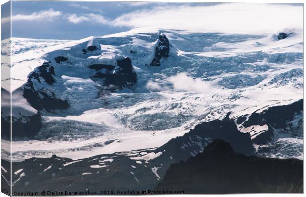 Vatnajökull glacier in iceland Canvas Print by Dalius Baranauskas