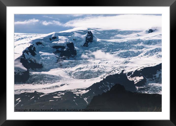 Vatnajökull glacier in iceland Framed Mounted Print by Dalius Baranauskas