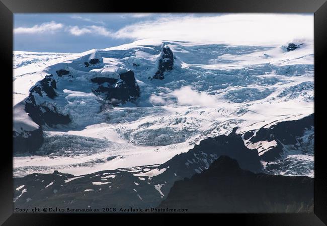 Vatnajökull glacier in iceland Framed Print by Dalius Baranauskas