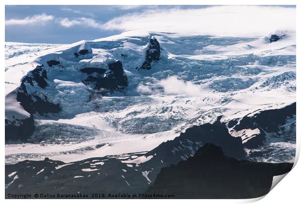 Vatnajökull glacier in iceland Print by Dalius Baranauskas