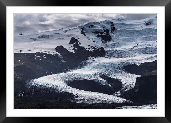Breiðamerkurjökull glacier Framed Mounted Print by Dalius Baranauskas