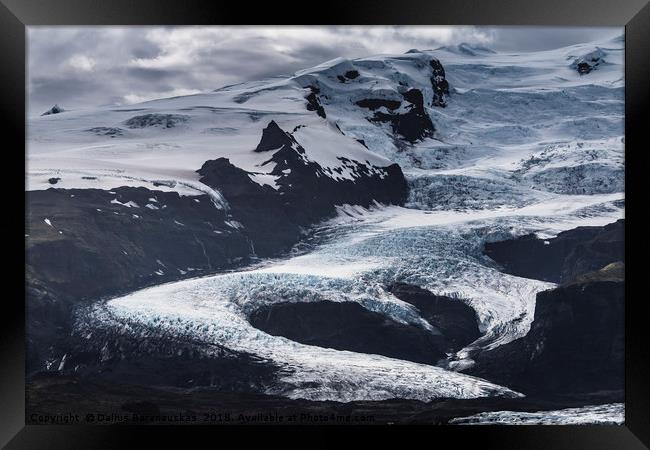 Breiðamerkurjökull glacier Framed Print by Dalius Baranauskas