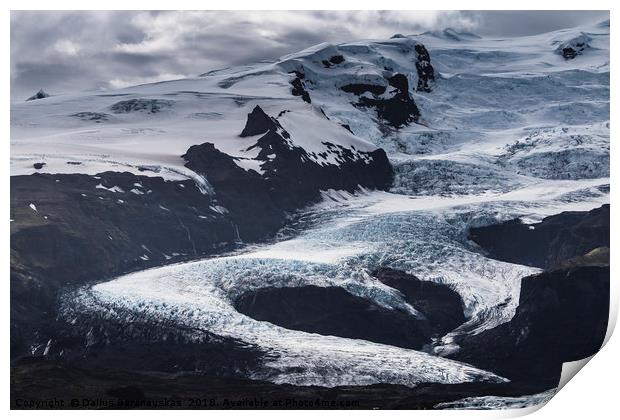 Breiðamerkurjökull glacier Print by Dalius Baranauskas