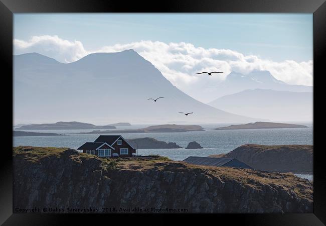 Remote House in Iceland Framed Print by Dalius Baranauskas