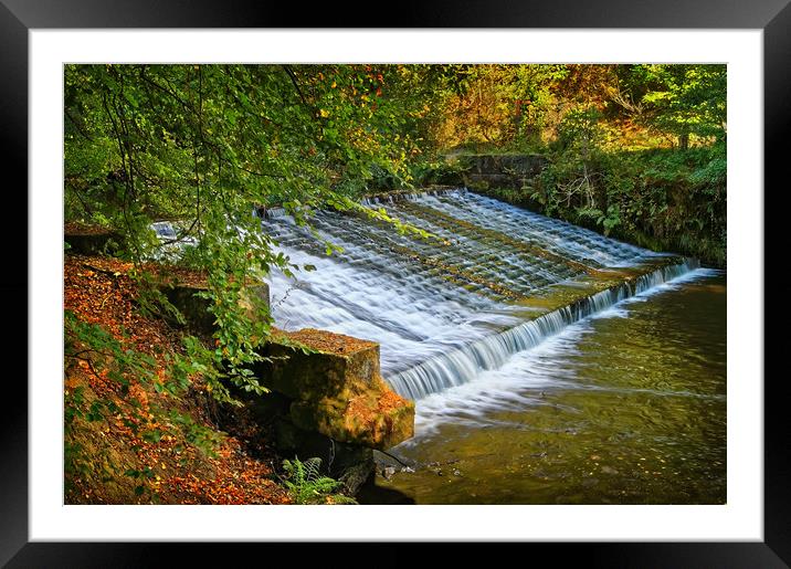 Loxley Weir                        Framed Mounted Print by Darren Galpin