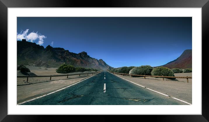 Road in Tenerife island to Teide vulcano Framed Mounted Print by Dalius Baranauskas