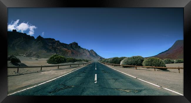 Road in Tenerife island to Teide vulcano Framed Print by Dalius Baranauskas