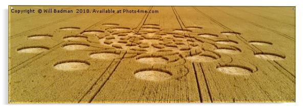 Crop Circles in Somerset Acrylic by Will Badman