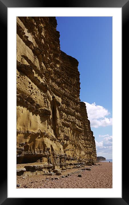 Jurassic Coast Cliffs Framed Mounted Print by Louise Godwin