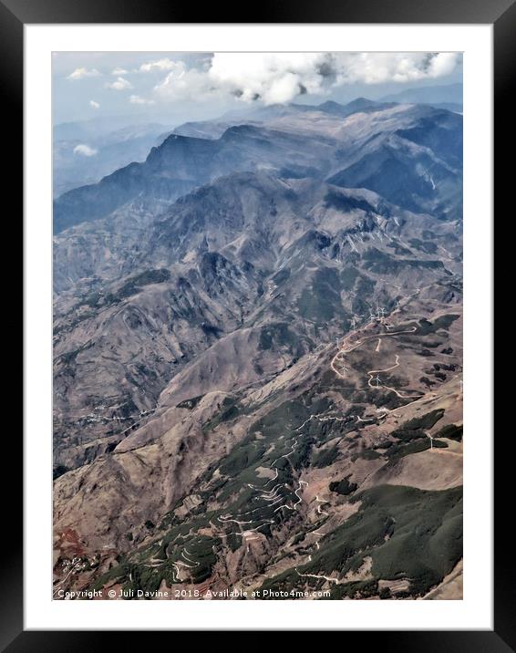 The mountains of Sichuan Province, China Framed Mounted Print by Juli Davine