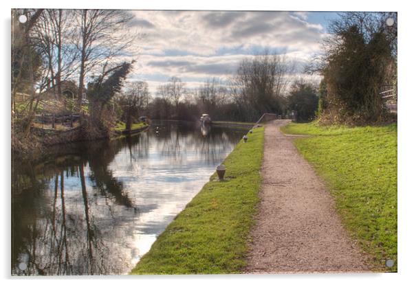 Grand Union Canal Rickmansworth Acrylic by Chris Day