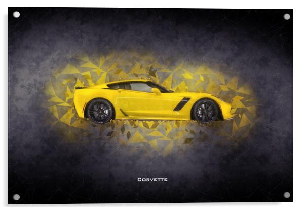 Chevrolet Corvette Acrylic by J Biggadike