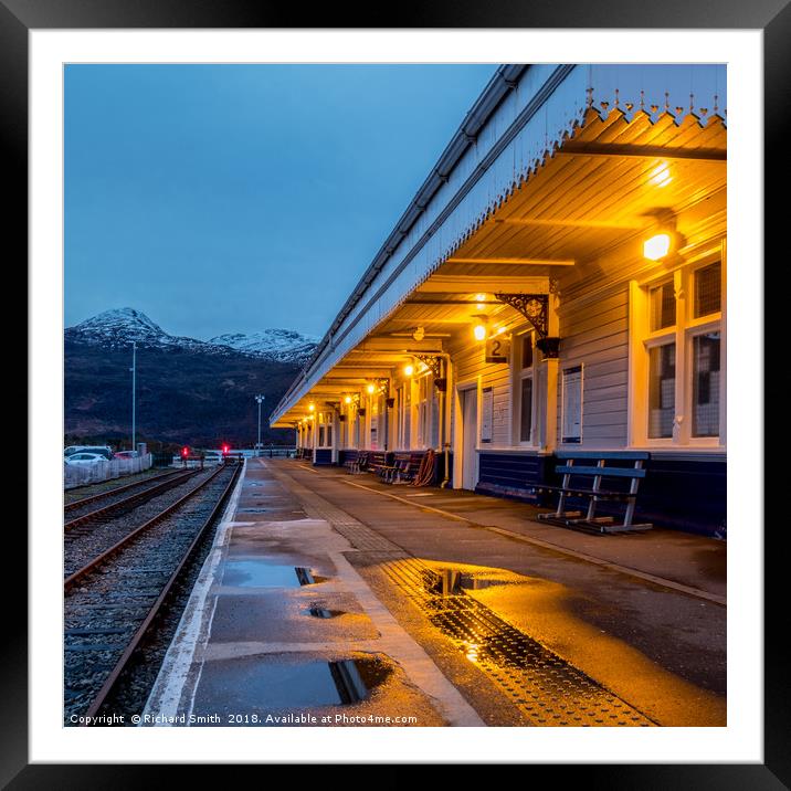 The end of the line at Kyle of Lochalsh Framed Mounted Print by Richard Smith