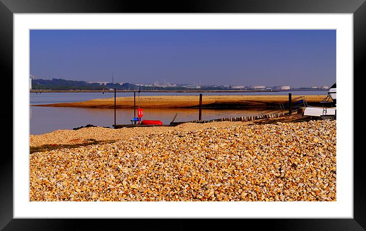 Calshot View To Fawley Framed Mounted Print by Louise Godwin