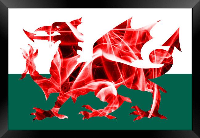 The Welsh Smoke Dragon Framed Print by Steve Purnell