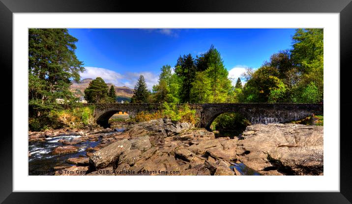 Bridge at Dochart Falls Framed Mounted Print by Tom Gomez