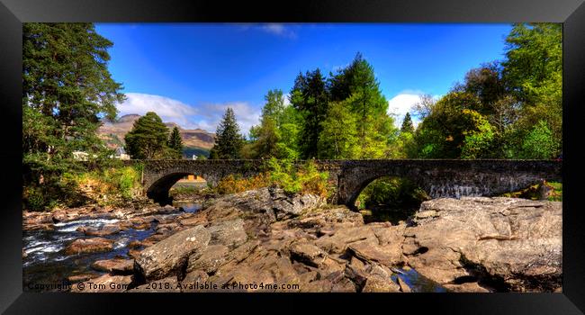 Bridge at Dochart Falls Framed Print by Tom Gomez