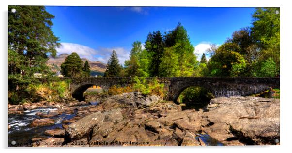 Bridge at Dochart Falls Acrylic by Tom Gomez