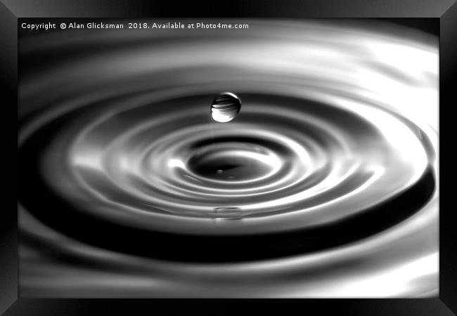 A water droplet Framed Print by Alan Glicksman
