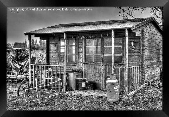 Shed at the back of a boat yard Framed Print by Alan Glicksman