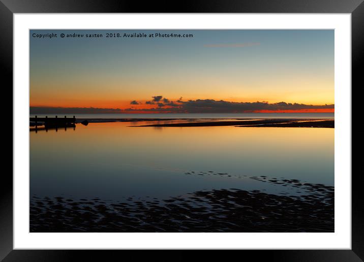 GENTLY SUNSET Framed Mounted Print by andrew saxton