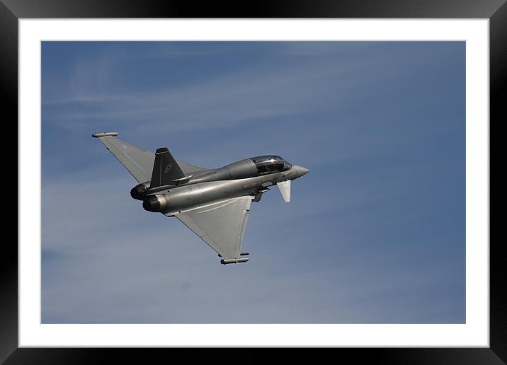 Eurofighter Typhoon Banking away Framed Mounted Print by Oxon Images
