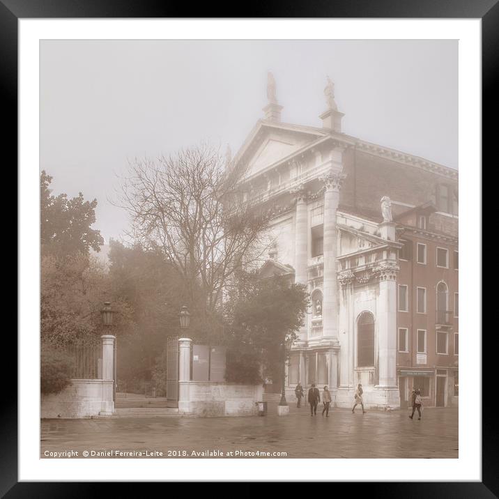 Antique Church Building Exterior View, Venice, Ita Framed Mounted Print by Daniel Ferreira-Leite