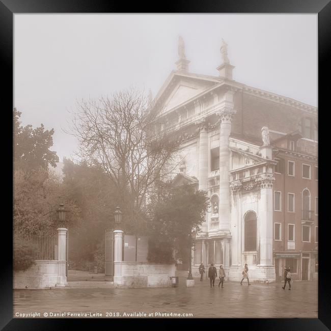 Antique Church Building Exterior View, Venice, Ita Framed Print by Daniel Ferreira-Leite