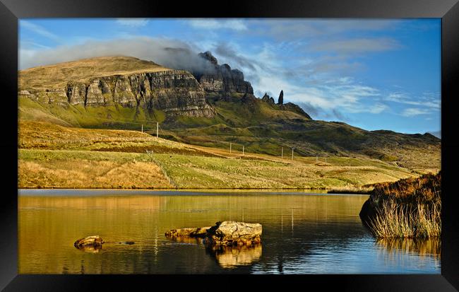 Storr and Loch Fada in morning sunshine Framed Print by JC studios LRPS ARPS