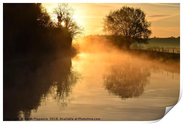 Early morning along the Kennet & avon canal. Print by Sarah Flippance