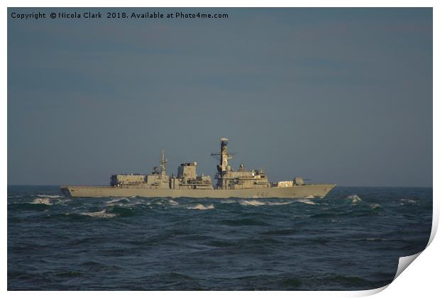 HMS Somerset Print by Nicola Clark