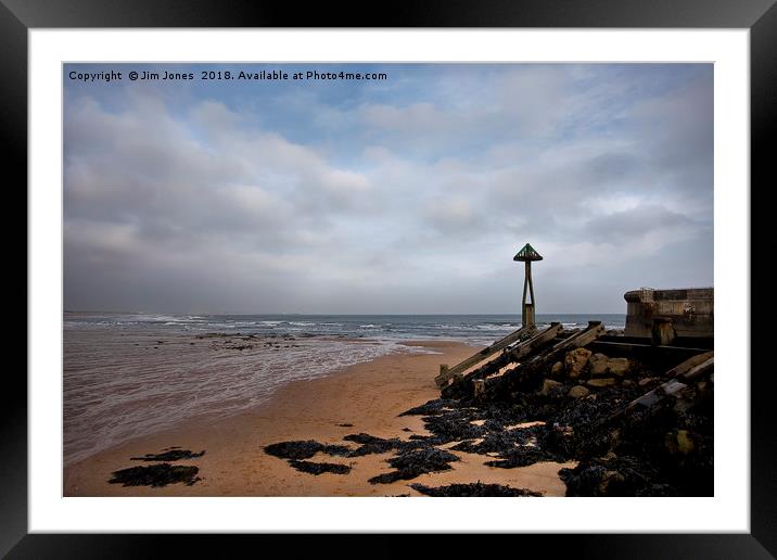 Northumbrian November Seascape Framed Mounted Print by Jim Jones