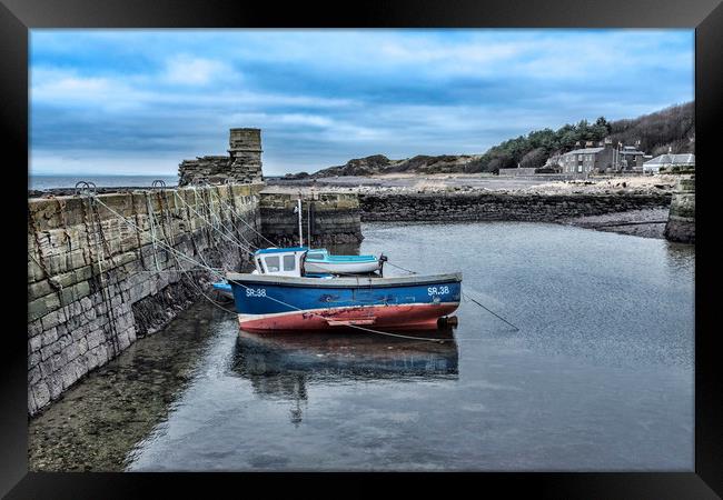 Dunure Harbour Framed Print by Valerie Paterson