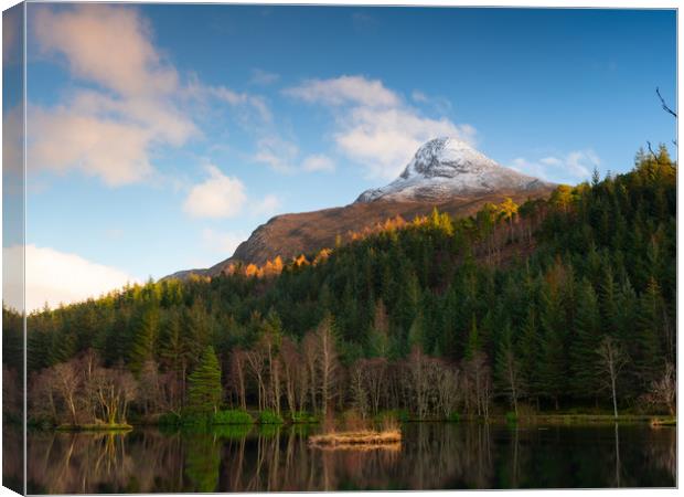Glencoe Lochan and the Pap of Glencoe Canvas Print by Tommy Dickson