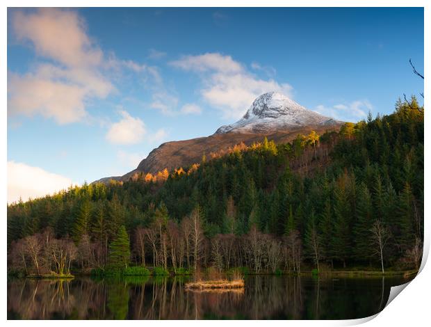 Glencoe Lochan and the Pap of Glencoe Print by Tommy Dickson