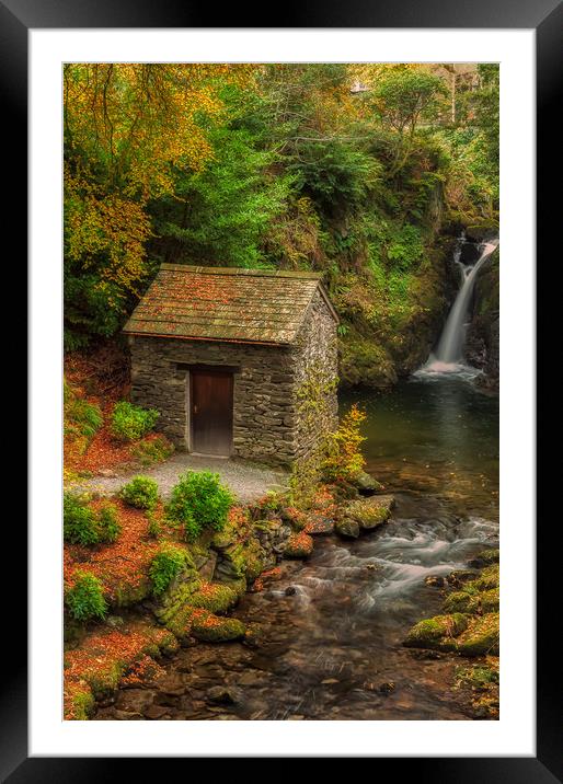 Autumn at Rydal Falls Framed Mounted Print by Paul Andrews