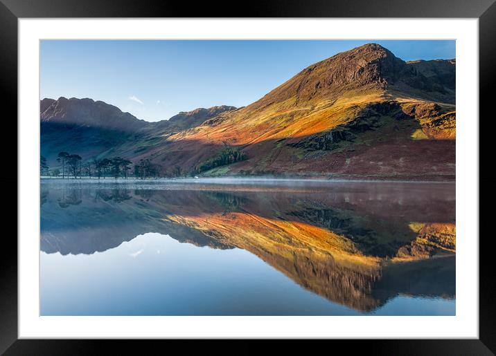 Buttermere Mist Framed Mounted Print by Paul Andrews