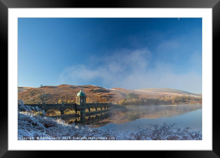 Craig Goch morning frost Framed Mounted Print by Sorcha Lewis