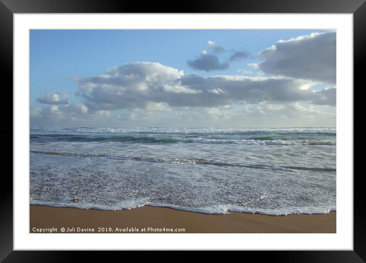 Early Morning Surf Framed Mounted Print by Juli Davine